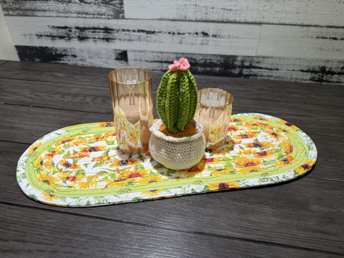 Sunflowers Small Fabric Table Runner/Centerpiece