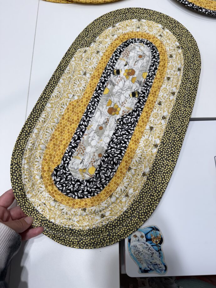 Bee Yellow Pattern Table Centerpiece