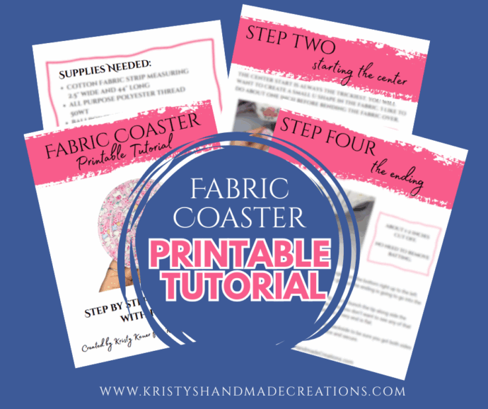 Fabric Coaster Printable Tutorial