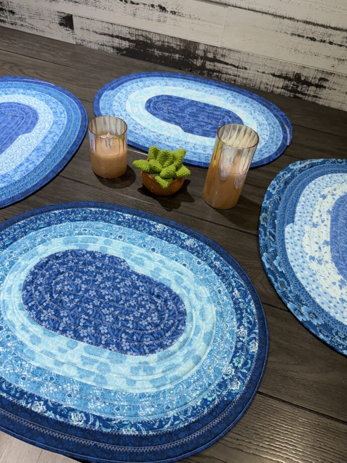 Blues Oval Placemats Set of Four - Image 2