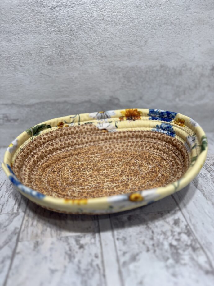 Yellow Sunflowers and Daisies Small Fabric Bowl