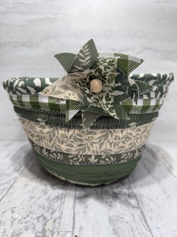 Green Medium Fabric Bowl #1