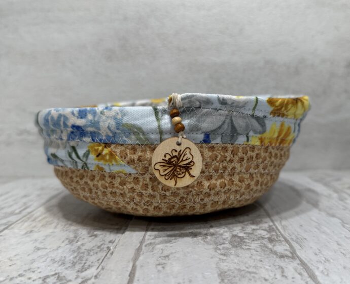 Yellow Sunflowers and Daisies Small Fabric Bowl