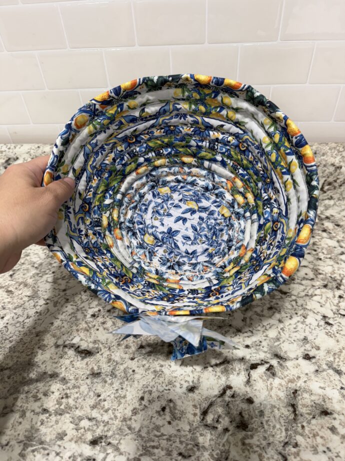 Lemons Medium Fabric Bowl - Image 3