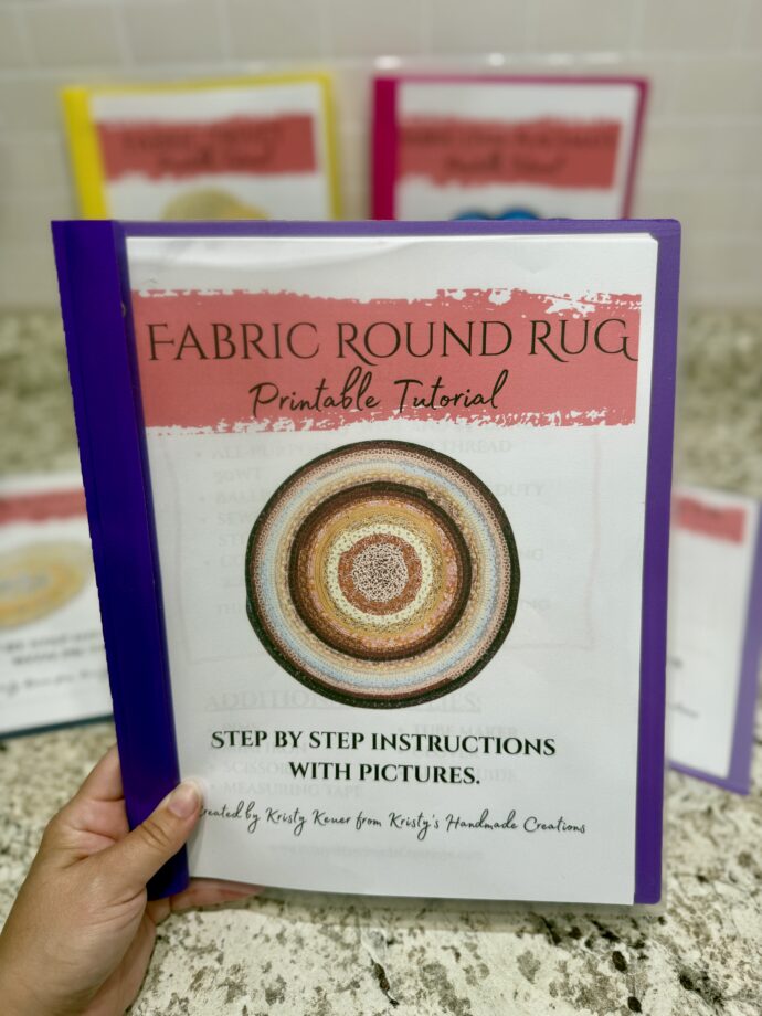 Round Fabric Rug Tutorial Mailed To You