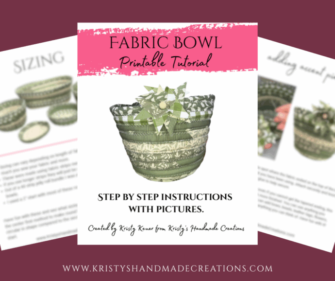 Fabric Bowl Printable Tutorial