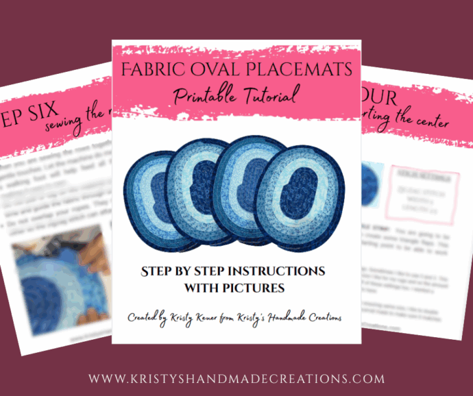 Oval Fabric Placemats Printable Tutorial