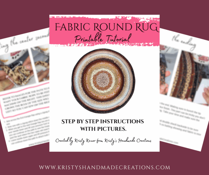 Round Fabric Rug Printable Tutorial