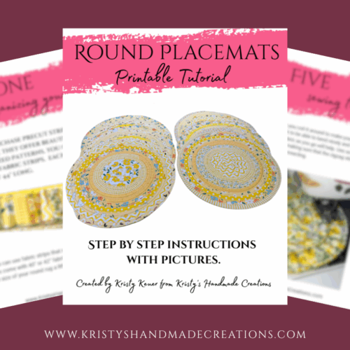 Round Fabric Placemats Printable Tutorial