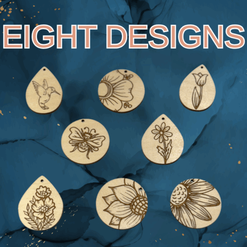 Eight Wooden Charms for Bowls or Baskets