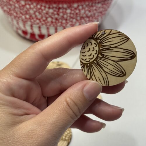 Daisy #1 Wooden Charms for Bowls or Baskets