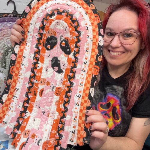 Pink and Orange Ghost Door Hanger