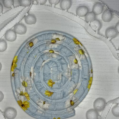 Blue Sunflower Fabric Coaster #3