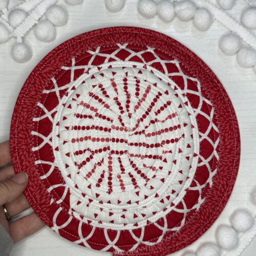 Red Fabric Trivet #2