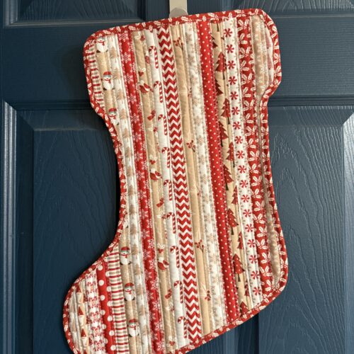 Red Holiday Stocking Door Hanger