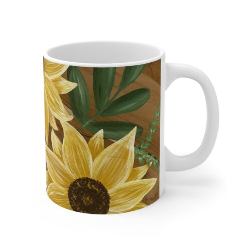 Yellow Sunflower Bouquet Mug 11oz