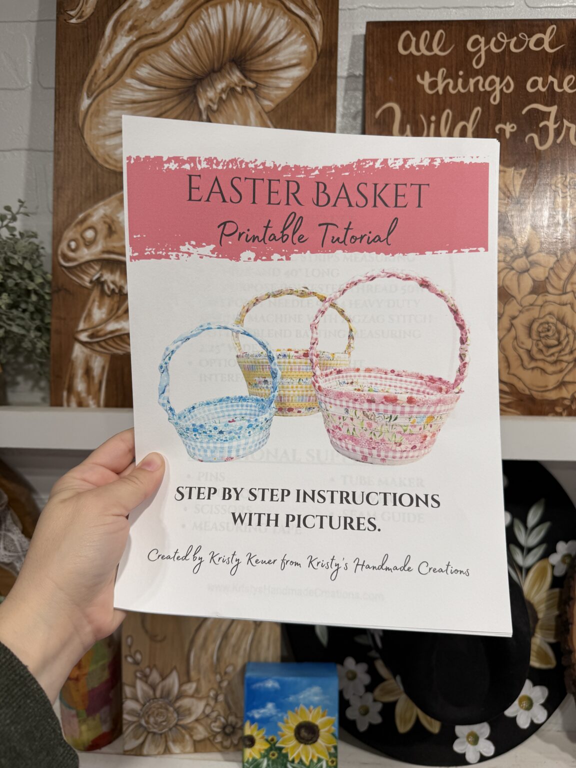 Easter Basket Printable Tutorial - Kristy's Handmade Creations