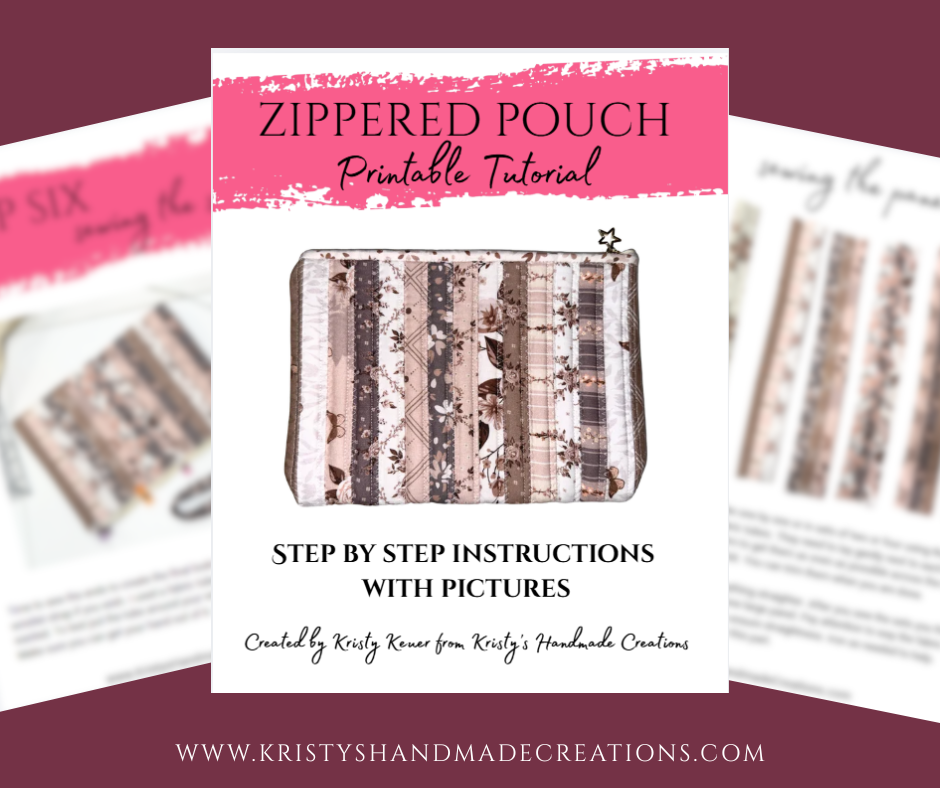 Zippered Pouch Printable Tutorial