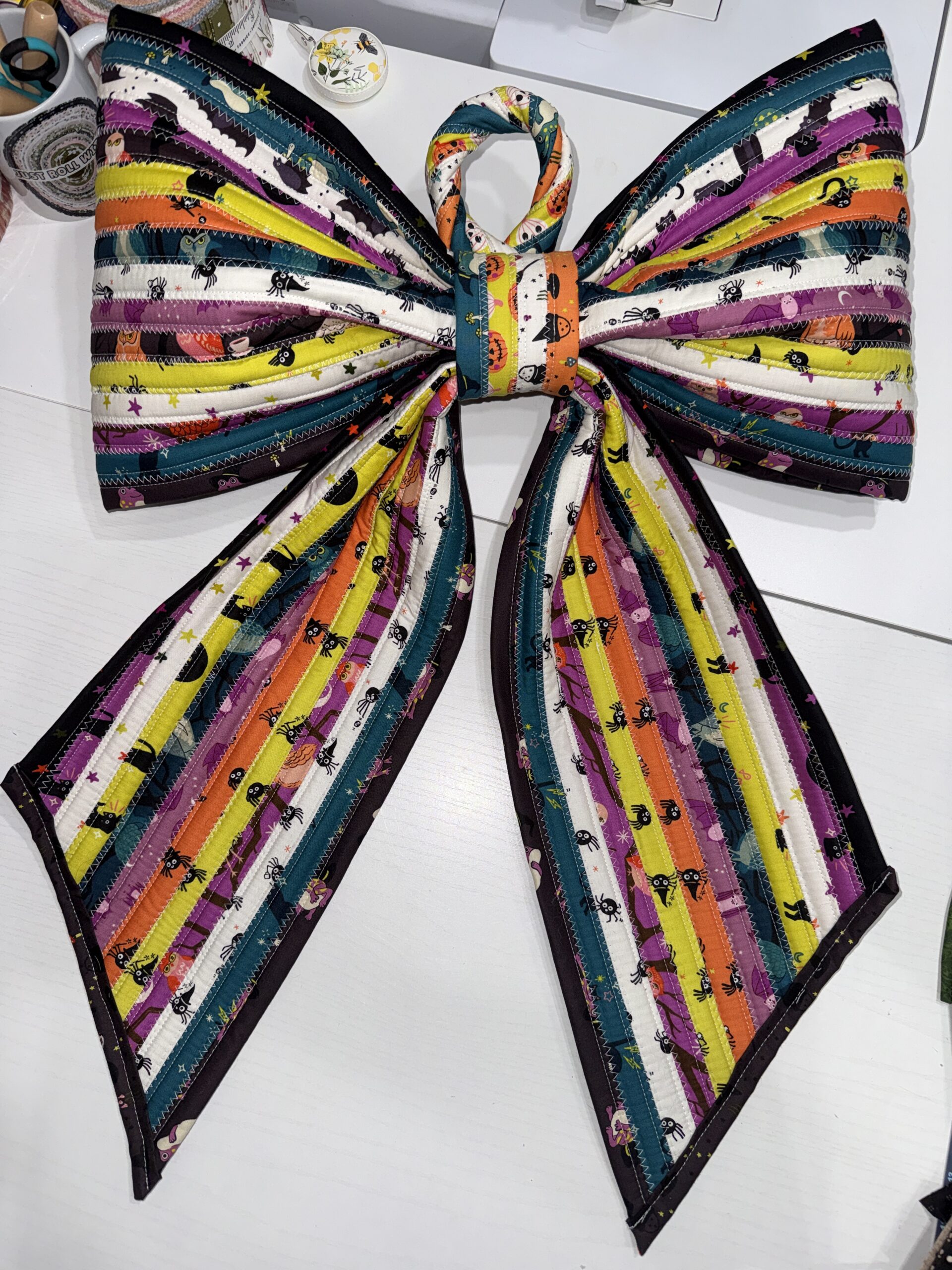 Halloween Giant Fabric Bow