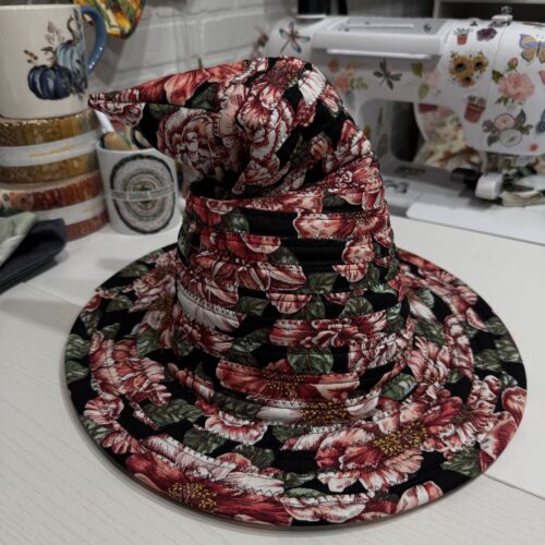 Pink and Black Witchy Hat