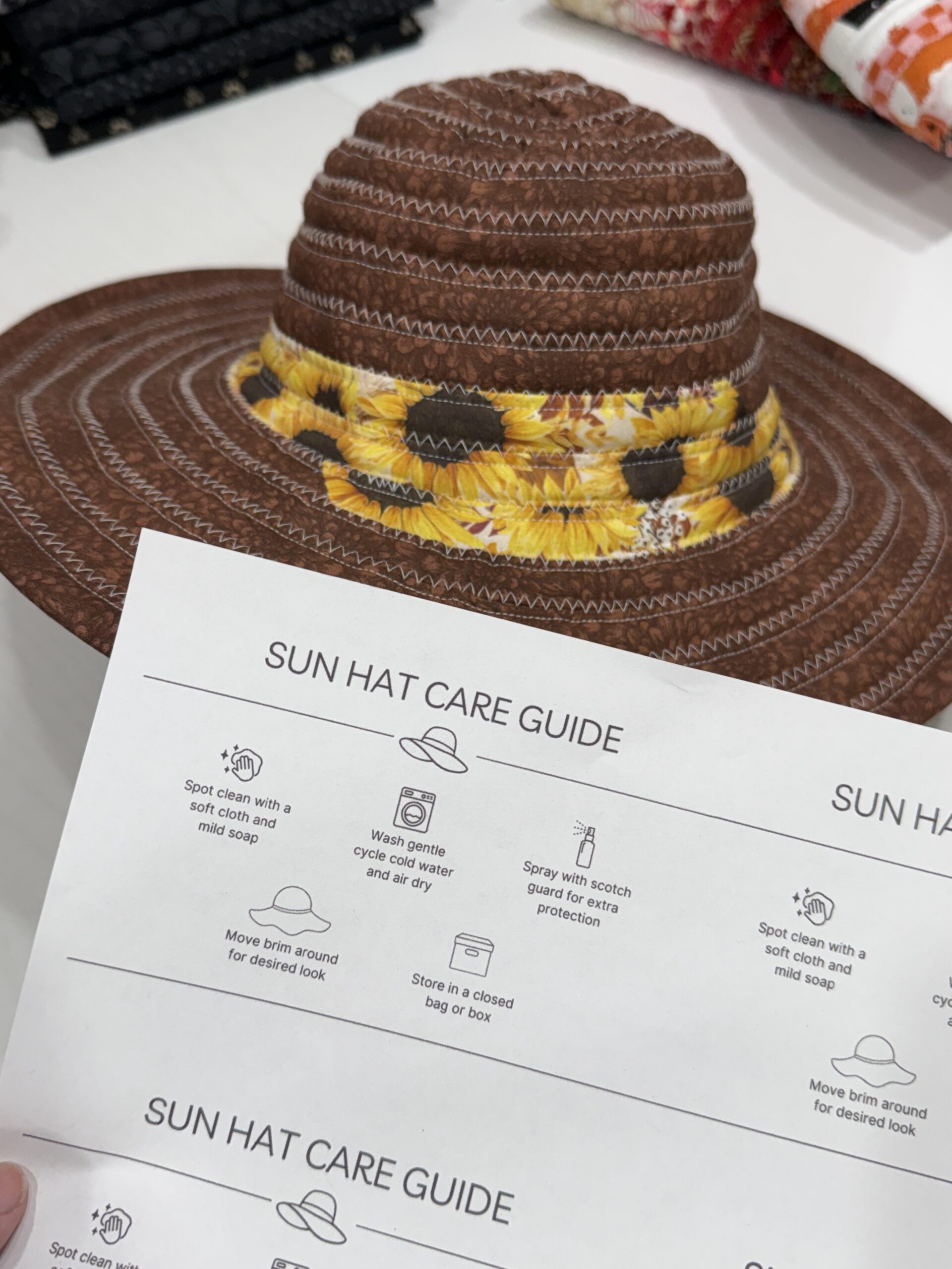 Free Printable Fabric Hat Care Care