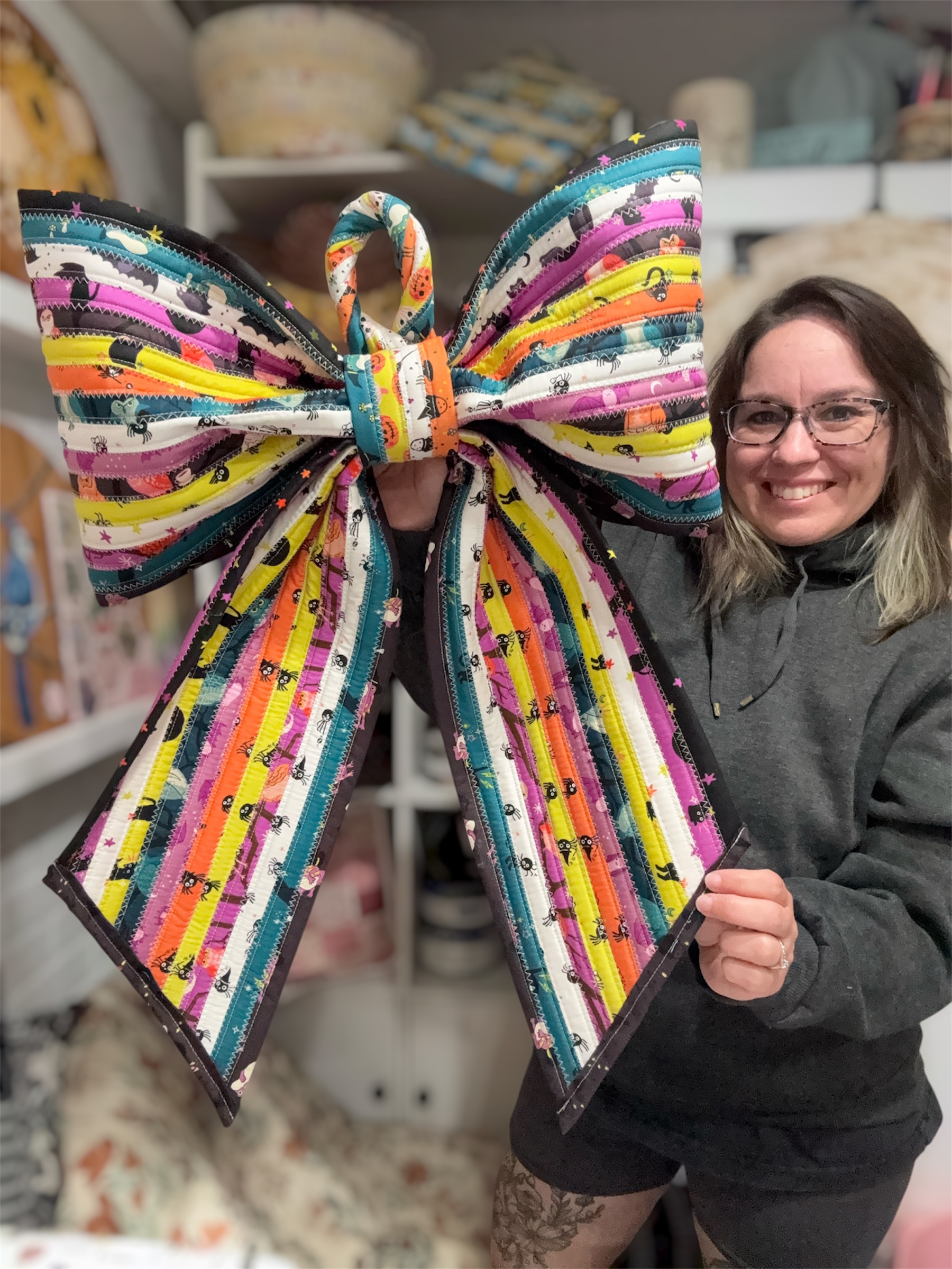 Halloween Giant Fabric Bow - Image 4
